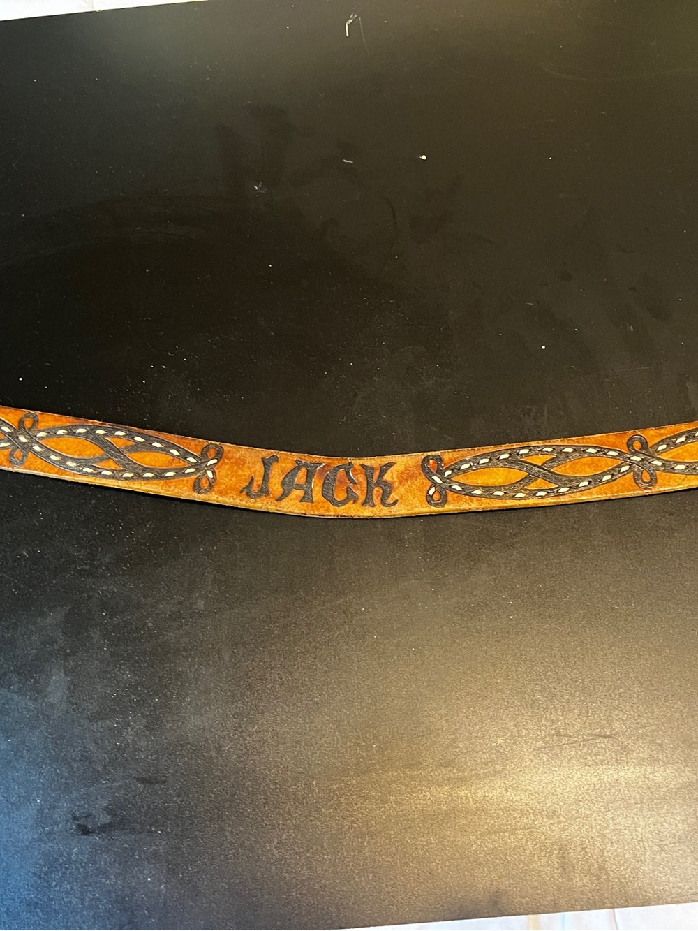 Vintage Personalized Brown Leather belt Name - "JACK" - Picture 10 of 15